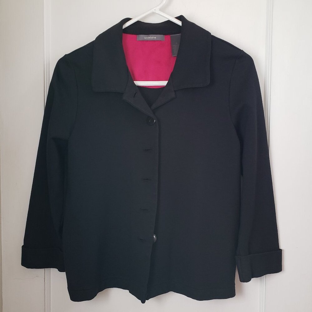 EUC women's Liz Claiborne black blazer medium